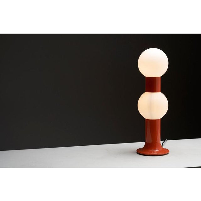 Space Age Orange T 144 Table Lamp from Kontakt-Werkstätten / Kontakt Leuchten, 1970s For Sale - Image 11 of 12