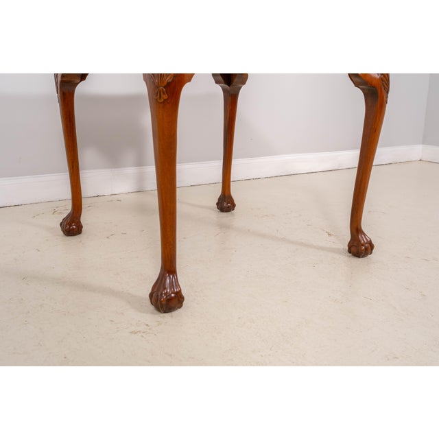 Wood Chippendale Style Burl Walnut Flip Top Inlaid Game Table For Sale - Image 7 of 15