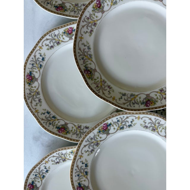 Set of 9 Vintage Baronet Dinner Plates in the Duchess Pattern For Sale In Austin - Image 6 of 12