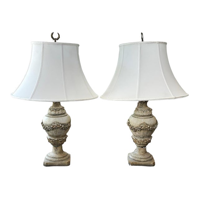 Mid 20th Century Concrete Table Lamps - a Pair For Sale