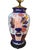 Red Mid 20th Century Imari Style Hand Painted Porcelain Lamp on Base With Shade For Sale - Image 8 of 12