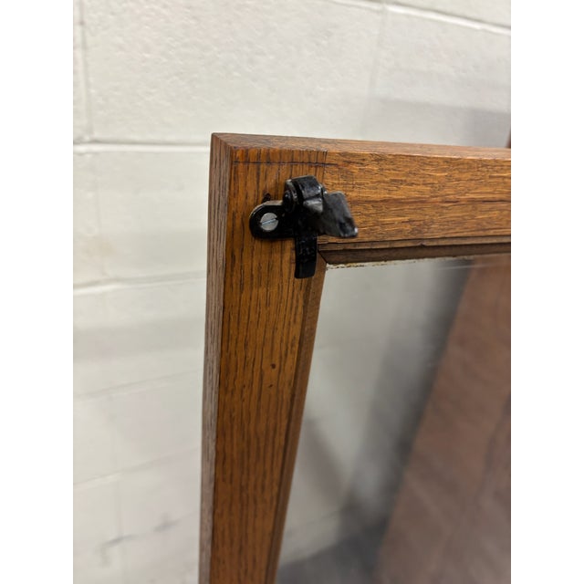 Antique Victorian or Arts and Crafts Style Golden Oak Display Cabinet Bookcase For Sale - Image 10 of 16