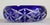 Hollywood Regency Vintage Cobalt Blue Cut-to-Clear Crystal Ashtray – Geometric Starburst Design – 8" For Sale - Image 3 of 16