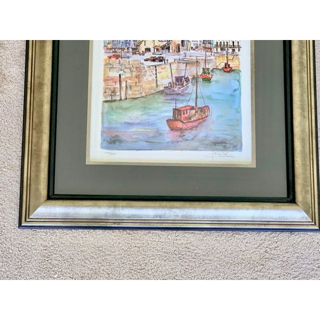 Vintage Seriolithograph by Daniele Cambier. Titled “Honfleur- Le Port et la Lieutenance”. Done in 2006. Signed and...