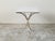Italian Midcentury Steel Table with White Marble Top and Tripod Base For Sale - Image 4 of 11