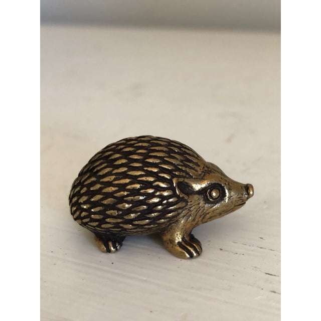 Miniature Brass Hedgehog Figurine Chairish