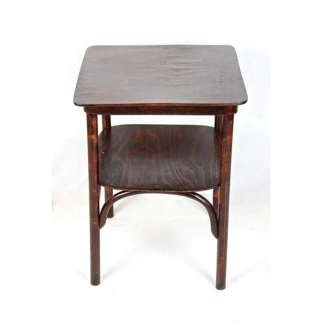 Wood 20th Century Art Nouveau Bentwood Side Table attributed to J&J Kohn, Austria, 1910s For Sale - Image 7 of 12