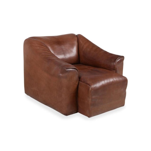 Vintage DS 47 Leather Armchair in Brown with Manual Function from de Sede For Sale - Image 4 of 17
