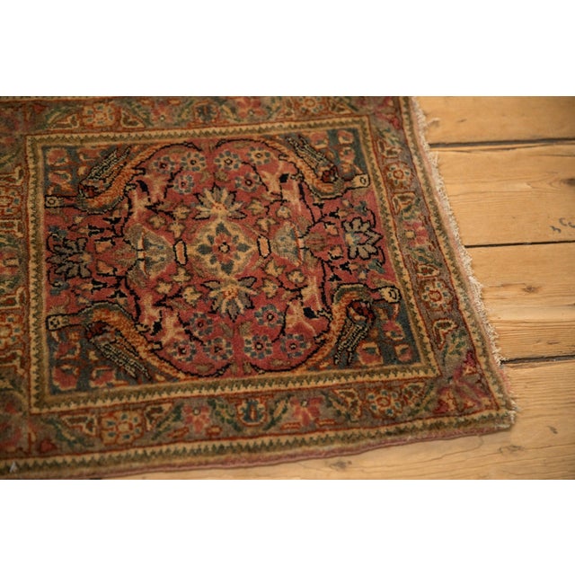 Traditional Vintage Farahan Sarouk Square Rug Mat - 1'6" x 1'7" For Sale - Image 3 of 8