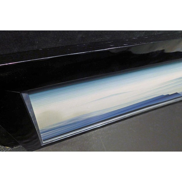 Paint Eyvind Earle Untitled Blue MTN Hand Signed Original Oil on Panel Make an Offer For Sale - Image 7 of 10