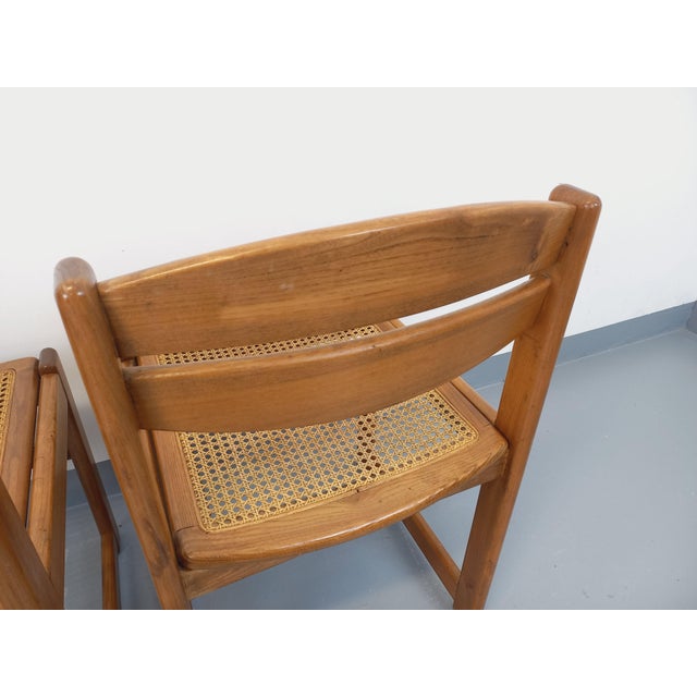 Vintage Sleigh Chairs in Beech and Cane, 1970s, Set of 2 For Sale - Image 15 of 18