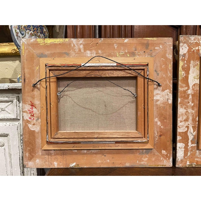 Pair of Mid-Century Paris Street Scene Oil Paintings Signed Robert Lebron For Sale - Image 17 of 18