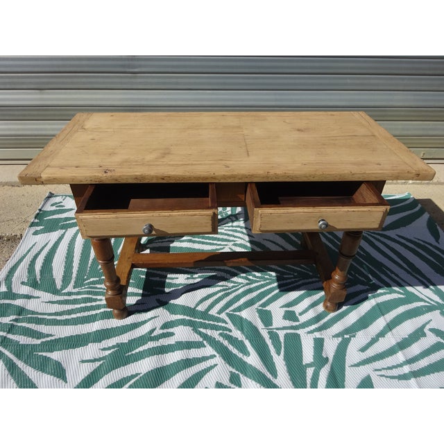 Brown Vintage Oak Desk, 1930s For Sale - Image 8 of 18