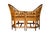 Chestnut Pair of Brighton Pavilion Style Bamboo Side Chairs For Sale - Image 8 of 9