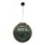 Italian Murano Style Glass Balloton Green Pendant Sphere For Sale