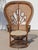 Brown Vintage Thai Bohemian Wicker Peacock Chair With Cushion For Sale - Image 8 of 18