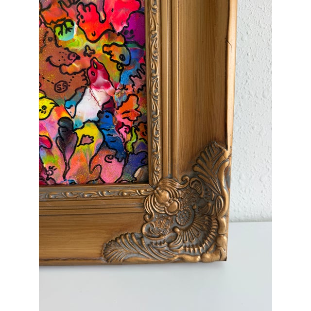 Original Abstract Painting Serg Graff "Happy Doodles" Surreal Fantasy Art, Coa For Sale - Image 11 of 11