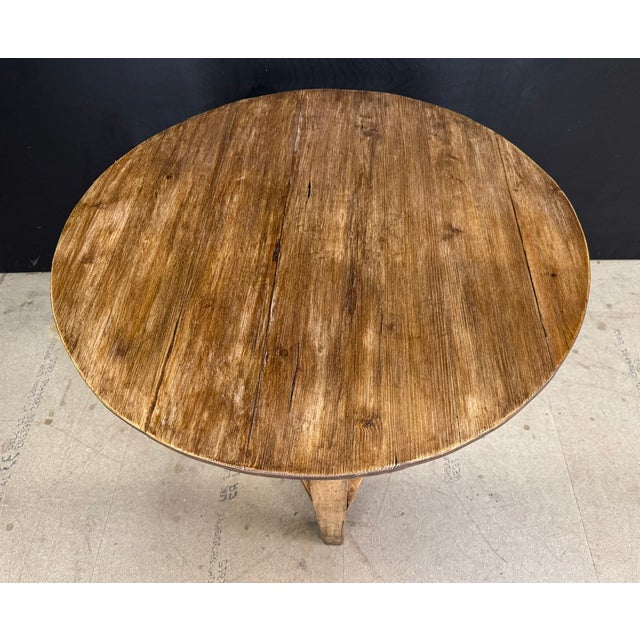 Antique Pine Cricket Table, 1800 For Sale - Image 9 of 11