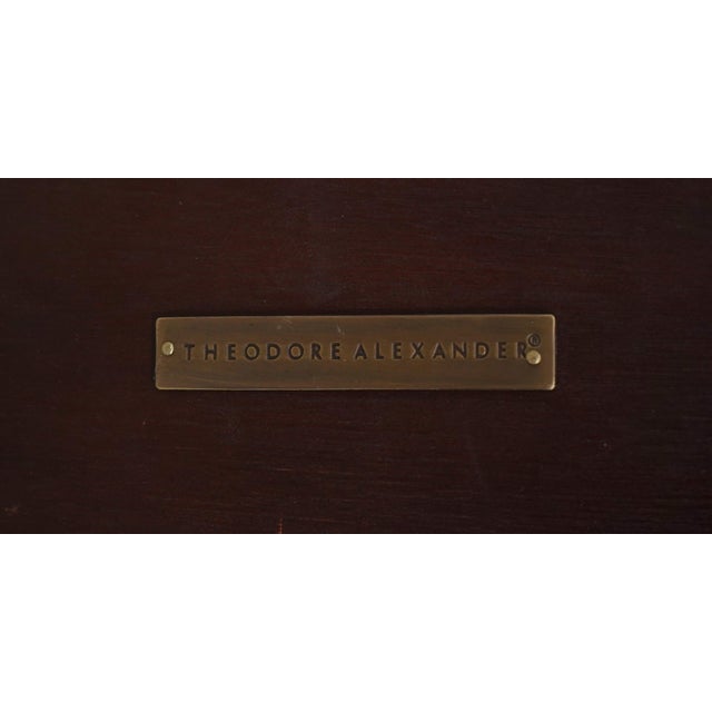 Theodore Alexander Round Etched Copper Top Occasional Table For Sale - Image 14 of 14