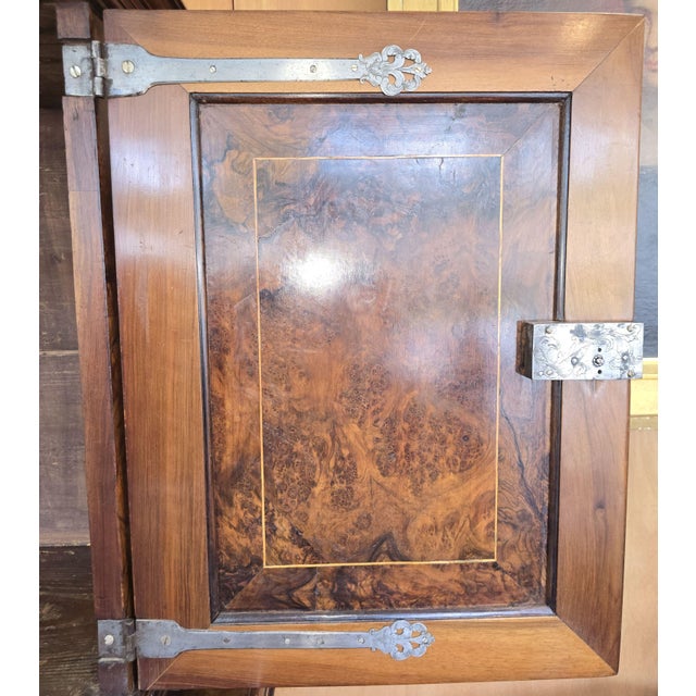 17th Century Burl Walnut Veneer Cabinet Flemish German Low Country For Sale - Image 4 of 17
