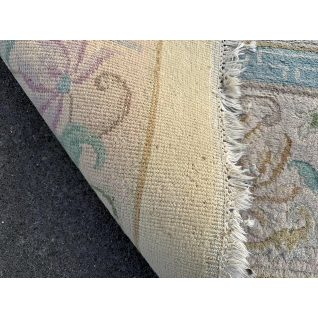 9ft 6in X 13ft 5in Turkish Hand Woven Oushak Area Rug For Sale In San Francisco - Image 6 of 12