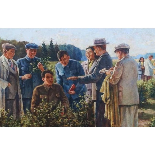 Soviet Socialist Realism Oil Painting, Ukrainian Artist Abramov, 1956 58-91 For Sale - Image 6 of 6