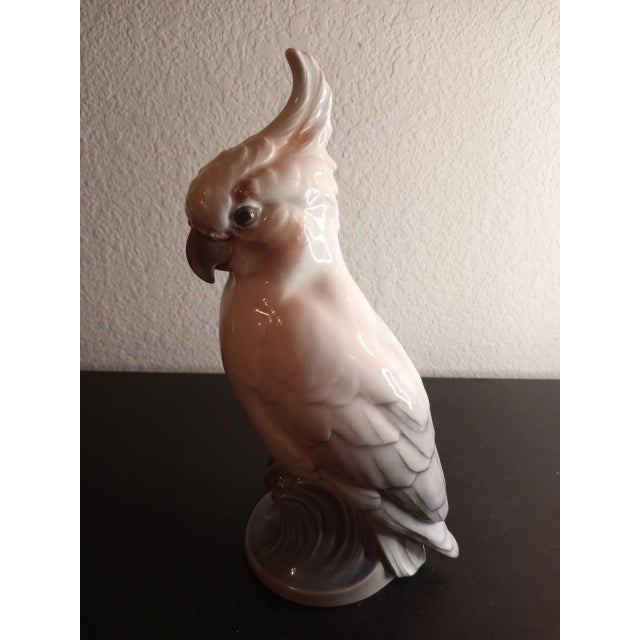 Vintage Dahl Jensen Copenhagen Denmark Cockatoo Figurine For Sale - Image 9 of 9