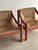 Postmodern Pair of Vintage Red Lacquered Rush Lounge Chairs, Attributed to Vico Magistretti For Sale - Image 3 of 18