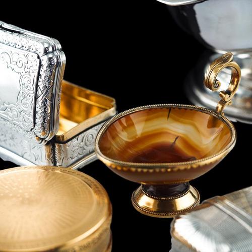 Antique French Silver Gilt Mounted Agate Cup, 1800s For Sale - Image 6 of 18