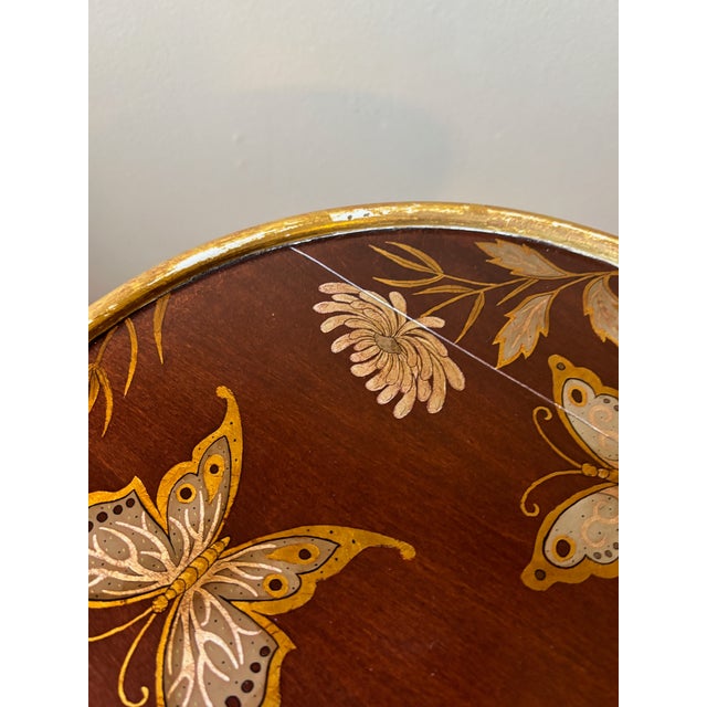 Chestnut Bamboo Cigarette Table Attributed to Charles Pollock For Sale - Image 8 of 11