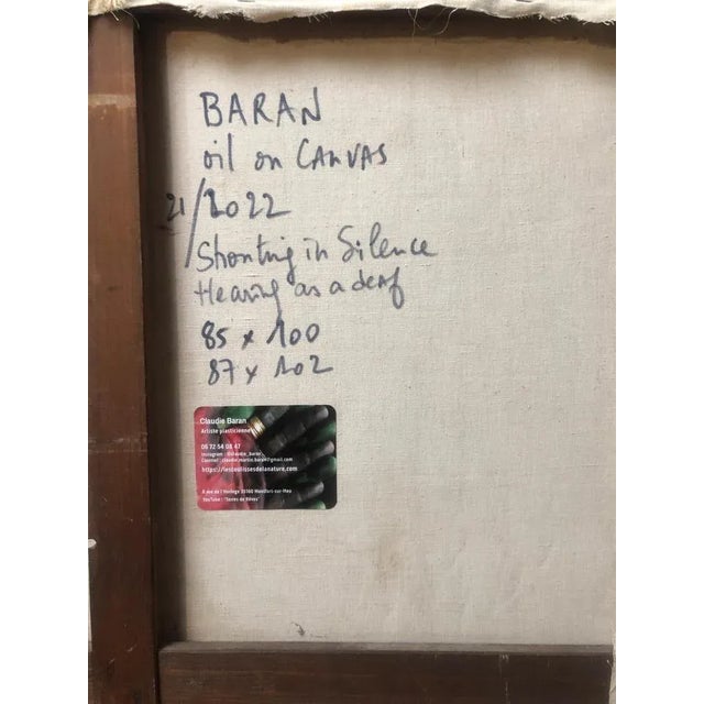 Early 21st Century Claudie Baran, Shouting in Silence Hearing as Deaf, 2022, Oil on Canvas, Framed For Sale - Image 5 of 7