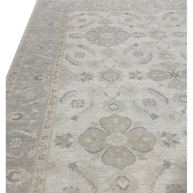 Handwoven Oushak Style Area Rug 9’1″ X 11’7″ For Sale - Image 10 of 11