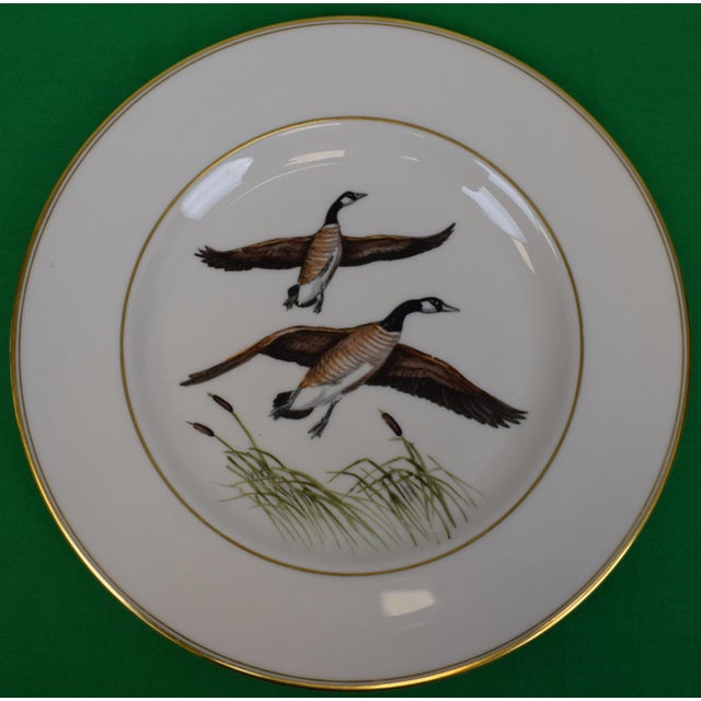Traditional Mid 20th Century Abercrombie & Fitch Hand-Painted Game Bird Dinner Plates- Set of 7 For Sale - Image 3 of 11