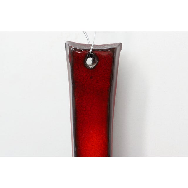 Red Glazed Ceramic Cross by Vandeweghe for Amphora, Belgium, 1960 For Sale - Image 4 of 11