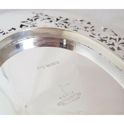 George VI Pierced Sterling Silver Compotier, Sheffield, 1940 For Sale - Image 12 of 14