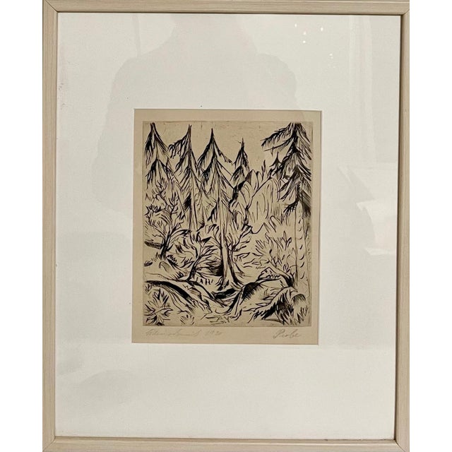Paul Kleinschmidt, 1920 German Expressionist Figurative Lithograph "The Forest" Paul Kleinschmidt, 1920 For Sale