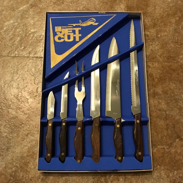 Vintage Japanese Lifetime Cutlery Jet Cut Carving Set For Sale - Image 11 of 11