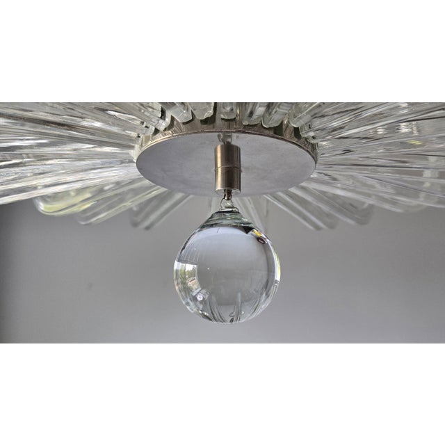 1960s Mid-Century Modern Nickel & Crystal Chandelier by E. Bakalowits & Söhne, Vienna For Sale In Seattle - Image 6 of 6