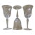 Vintage Rogaska Etched Wine Glasses Mariano Pattern Set of 3 For Sale