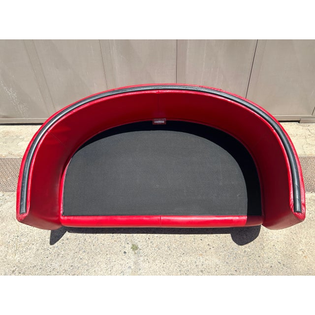 Red Sofa by Massimo and Lella Vignelli for Poltrona Frau, 1989 For Sale - Image 3 of 12