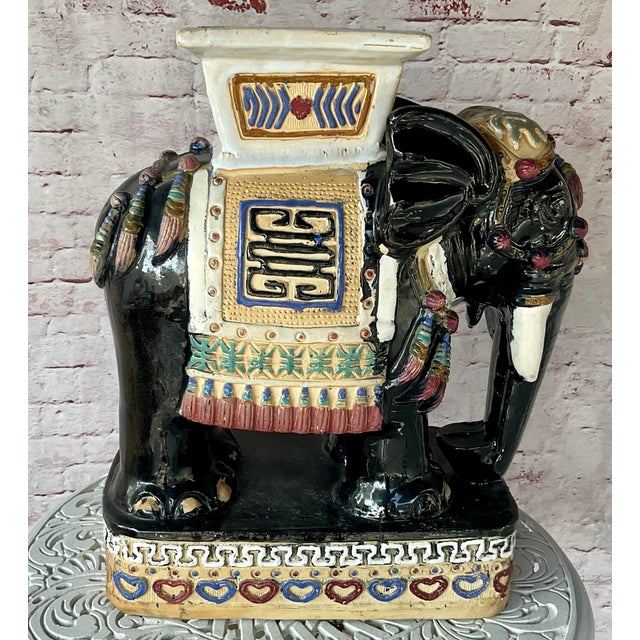 Vintage Chinese Ceramic Elephant Garden Stool For Sale - Image 9 of 10