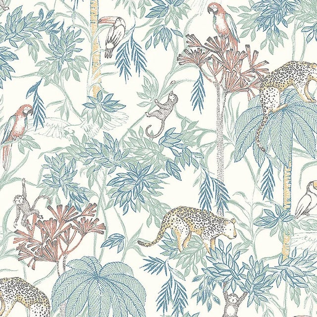 Sample - Borastapeter Wild Jungle Wallpaper in Multi For Sale