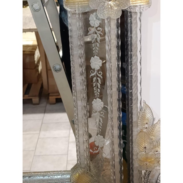 Antique Murano Glass Mirror, 1950s, in Flawless conditions. Designed 1950 to 1959