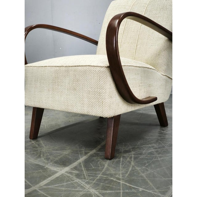 Art Deco Bentwood Armchair by Jindřich Halabala, Former Czechoslovakia, 1940s For Sale - Image 9 of 16