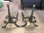 Metal Late 20th Century Wrought Iron Fireplace Andirons - a Pair For Sale - Image 7 of 7