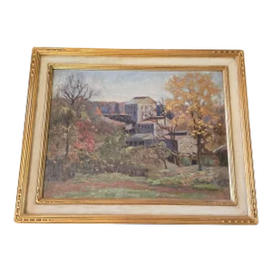 Antique Signed Painting Autumn Colors