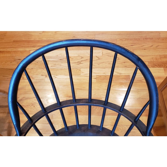 Brown Early 20th Century Vintage Hoop Back Windsor Chair For Sale - Image 8 of 10