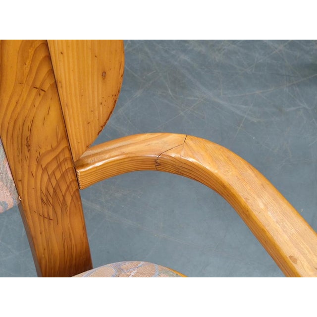 Postmodern Pine Dining Armchairs, Czech, 1970s, Set of 8 For Sale - Image 4 of 18