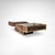 1980s Coffee Table in Burl Wood and Brass Metal with Bar from Maison Lancel, France, 1980s For Sale - Image 5 of 10