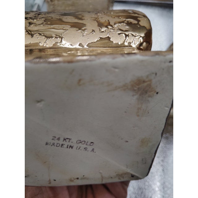 1960s Weeping Gold Vase For Sale - Image 4 of 5